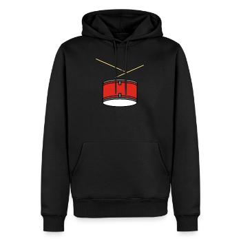 Drum drums drums drummer gift - Men’s Premium Organic Hoodie - black - Front - Nico (187cm)