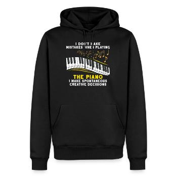 Klavier Musik Keyboard Musiker Instrument Geschenk - Männer Premium Bio Hoodie - Schwarz - Vorne - Nico (187cm)