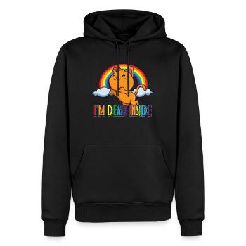 I'm Dead Inside Sarcastic Happy Sarkasmus Kawaii - Männer Premium Bio Hoodie - Schwarz - Vorne - Nico (187cm)