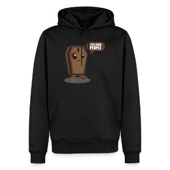 I See Dead People Pathologist Funeral Mortician - Männer Premium Bio Hoodie - Schwarz - Vorne - Nico (187cm)