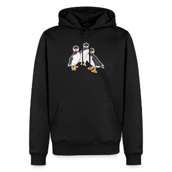 Papageientaucher Papageitaucher Island Vacances - Sweat à capuche Premium bio Homme - noir - Devant - Nico (187cm)