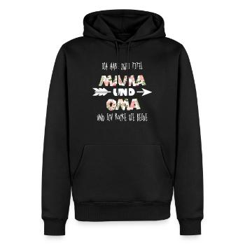 Mama und Oma - Männer Premium Bio Hoodie - Schwarz - Vorne - Nico (187cm)