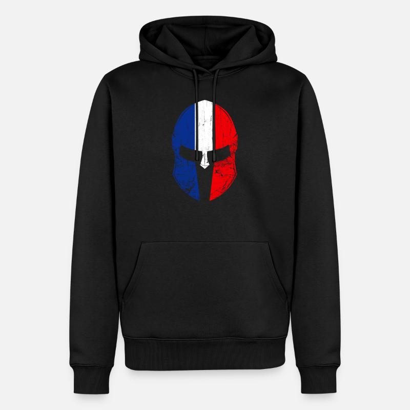France Drapeau français - Sweat à capuche Premium bio Homme - noir