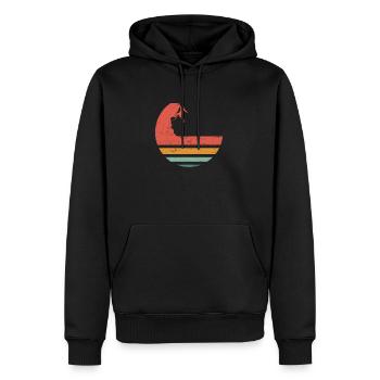 Bloc de bloc - Sweat à capuche Premium bio Homme - noir - Devant - Nico (187cm)