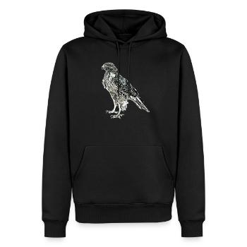 Falke - Männer Premium Bio Hoodie - Schwarz - Vorne - Nico (187cm)