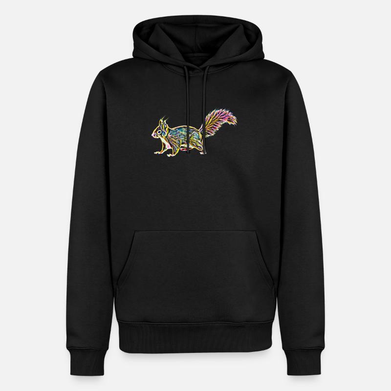 Eichhörnchen - Männer Premium Bio Hoodie - Schwarz