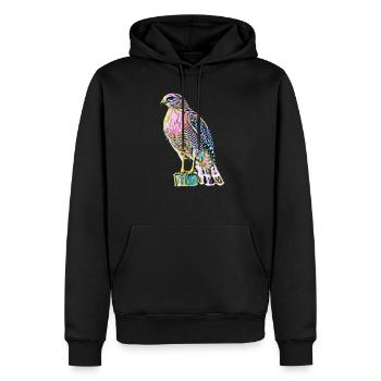 Falke - Männer Premium Bio Hoodie - Schwarz - Vorne - Nico (187cm)