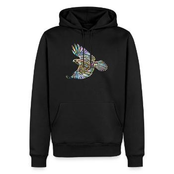 Faucon - Sweat à capuche Premium bio Homme - noir - Devant - Nico (187cm)