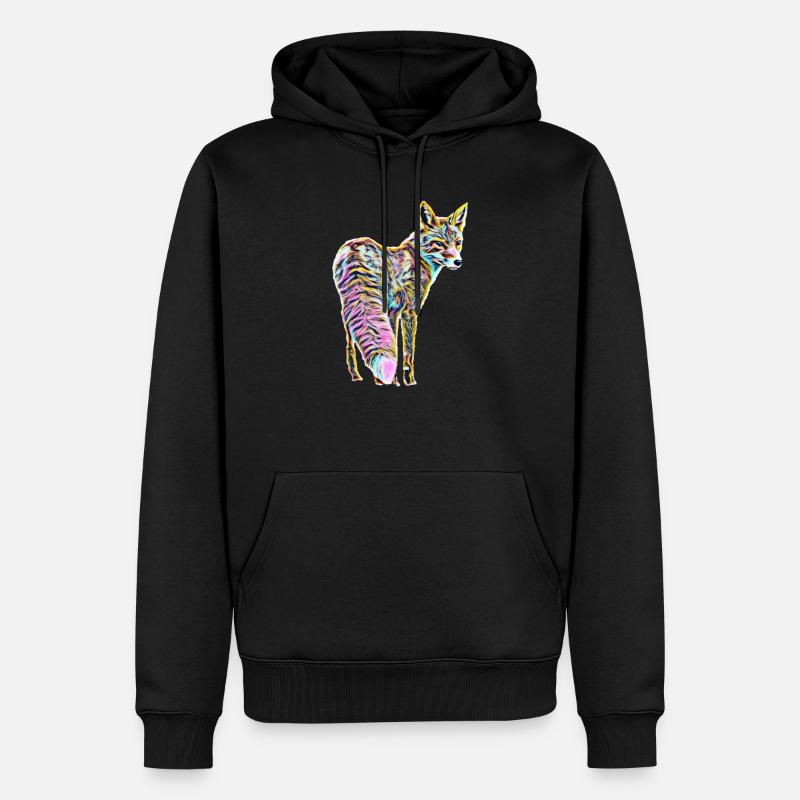 Fuchs - Männer Premium Bio Hoodie - Schwarz