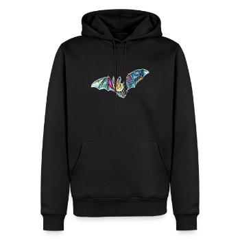 chauve-souris - Sweat à capuche Premium bio Homme - noir - Devant - Nico (187cm)