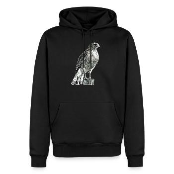 Falke - Männer Premium Bio Hoodie - Schwarz - Vorne - Nico (187cm)