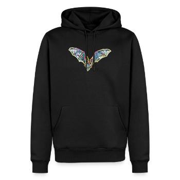 chauve-souris - Sweat à capuche Premium bio Homme - noir - Devant - Nico (187cm)