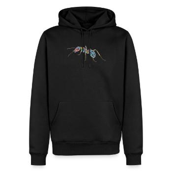 Ameise - Männer Premium Bio Hoodie - Schwarz - Vorne - Nico (187cm)