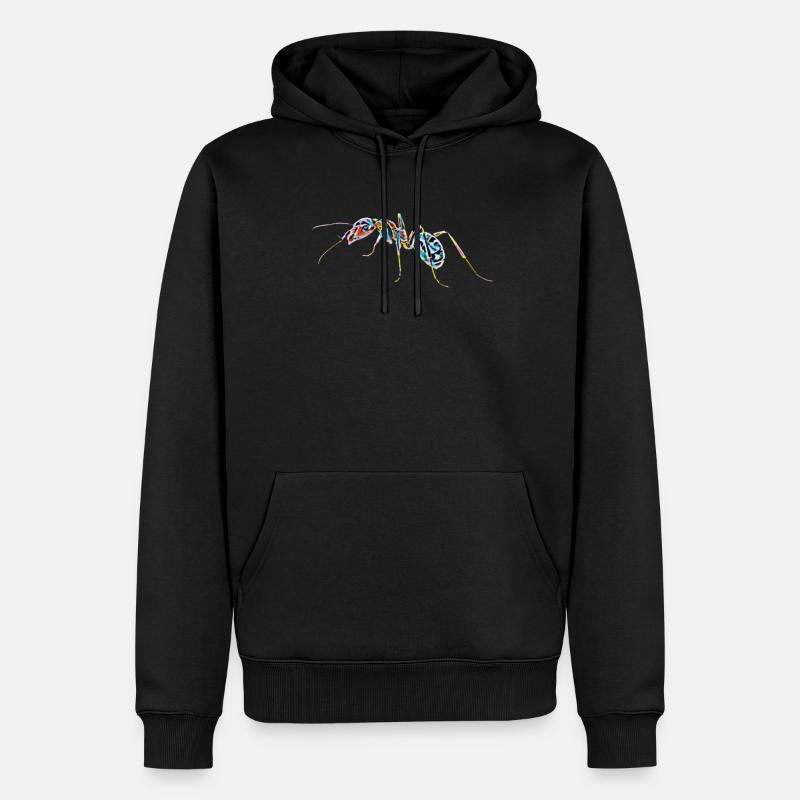 fourmi - Sweat à capuche Premium bio Homme - noir
