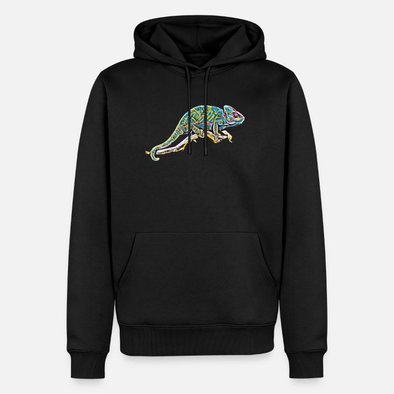 caméléon - Sweat à capuche Premium bio Homme - noir
