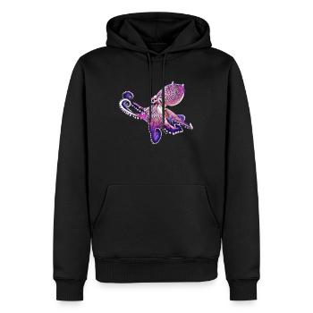 pieuvre - Sweat à capuche Premium bio Homme - noir - Devant - Nico (187cm)