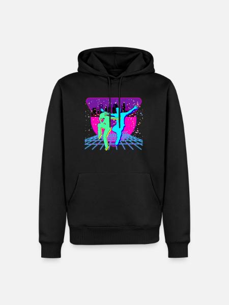 80s party - Men’s Premium Organic Hoodie - black