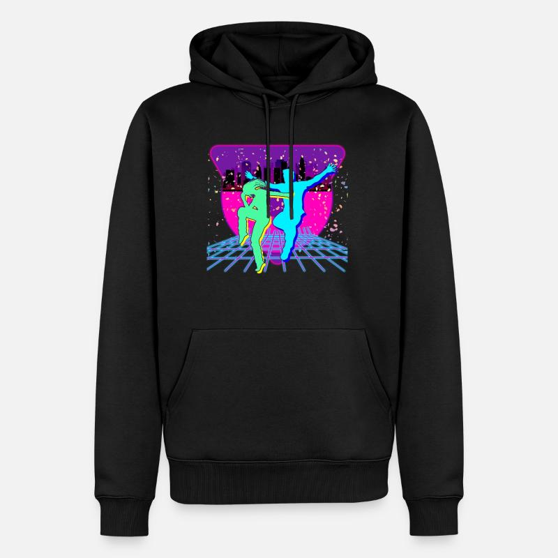 Fête des années 80 - Sweat à capuche Premium bio Homme - noir
