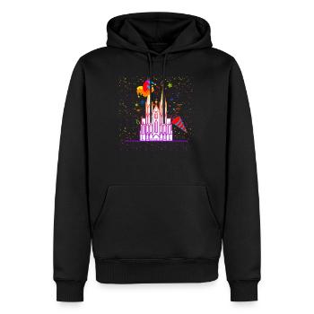 Carnaval de Cologne - Sweat à capuche Premium bio Homme - noir - Devant - Nico (187cm)