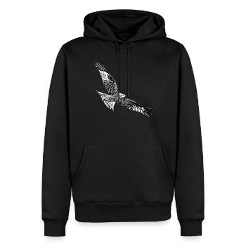 Falke - Männer Premium Bio Hoodie - Schwarz - Vorne - Nico (187cm)