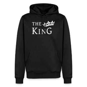 Saint Valentin - Sweat à capuche Premium bio Homme - noir - Devant - Nico (187cm)