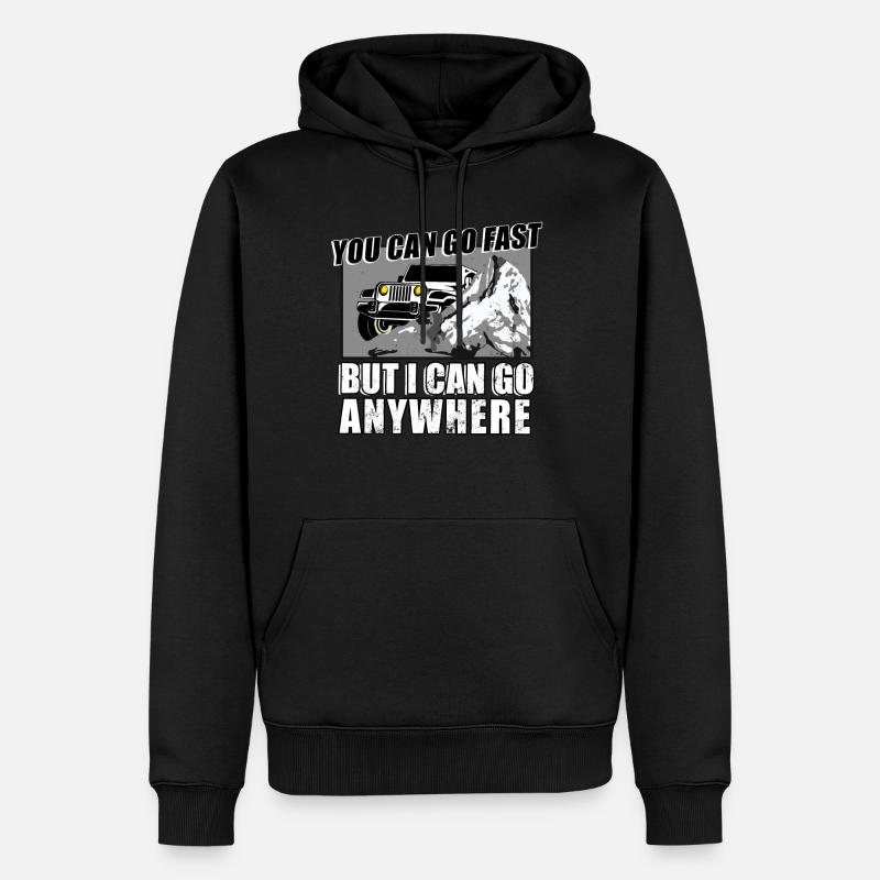 conducteur de jeep drôle - Sweat à capuche Premium bio Homme - noir