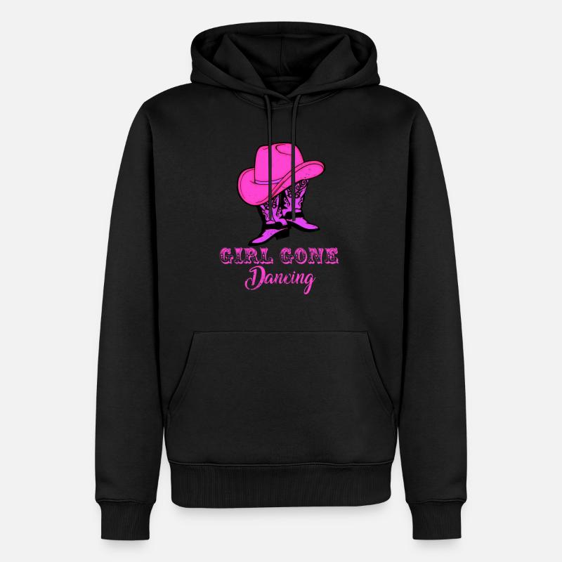 Linedance, Line dancing Boots - Männer Premium Bio Hoodie - Schwarz