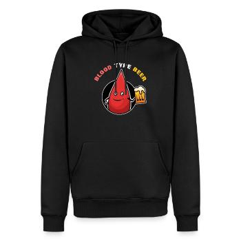 Bluttropfen Blutgruppe Bier - Männer Premium Bio Hoodie - Schwarz - Vorne - Nico (187cm)