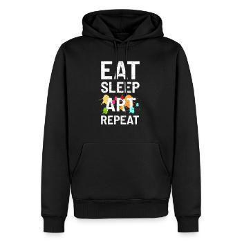 Kunstlehrerin Künstlerin - Männer Premium Bio Hoodie - Schwarz - Vorne - Nico (187cm)