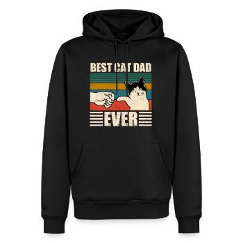Best Cat Dad Ever Best Cat Dad Dad Kitten - Men’s Premium Organic Hoodie - black - Front - Nico (187cm)