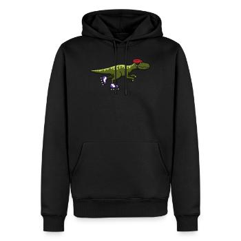 Inline-Skating Inliner Rollschuhe Dinosaurier - Männer Premium Bio Hoodie - Schwarz - Vorne - Nico (187cm)