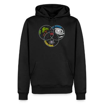 42 Die Antwort Auf Alles Universum Leben Geschenk - Männer Premium Bio Hoodie - Schwarz - Vorne - Nico (187cm)