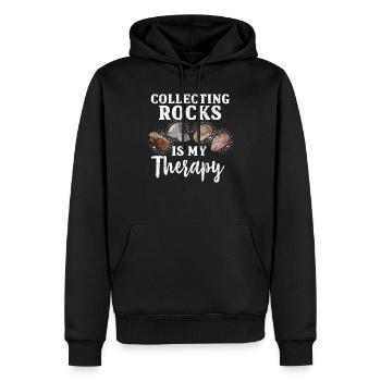 Sarkastisch lustiges Steine Sammler Geschenk Shirt - Männer Premium Bio Hoodie - Schwarz - Vorne - Nico (187cm)