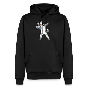Dabbing Zebra Lustig Dab Tanz Geschenk Geburtstag - Männer Premium Bio Hoodie - Schwarz - Vorne - Nico (187cm)