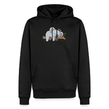 Koala sleep lazy cute gift birthday - Men’s Premium Organic Hoodie - black - Front - Nico (187cm)