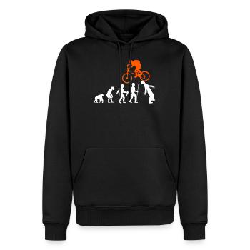 Fahrrad Fahren Mountainbike Evolution Radfahren - Männer Premium Bio Hoodie - Schwarz - Vorne - Nico (187cm)