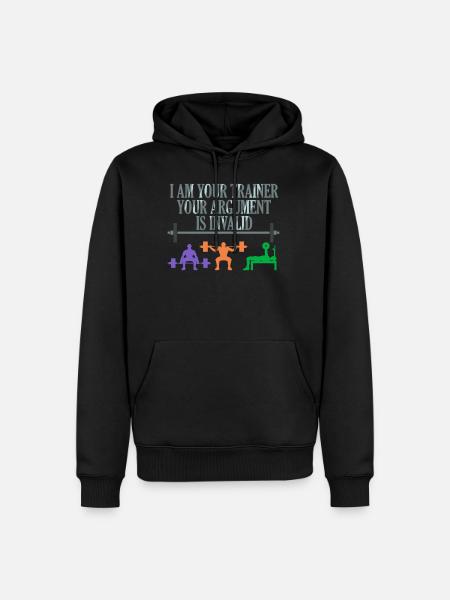 Fitness personal trainer workout trainer training - Men’s Premium Organic Hoodie - black