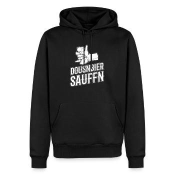 Dosenbier-Partei - Männer Premium Bio Hoodie - Schwarz - Vorne - Nico (187cm)