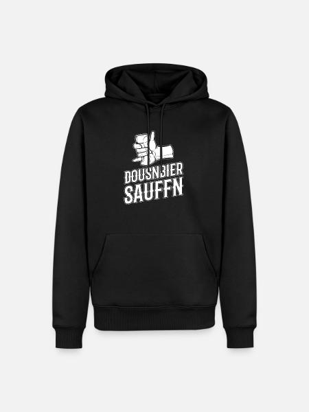 Dosenbier-Partei - Männer Premium Bio Hoodie - Schwarz