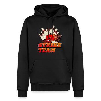 Bowling, Bowling strike - Männer Premium Bio Hoodie - Schwarz - Vorne - Nico (187cm)