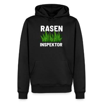 Raseninspektor Rasenmähen - Männer Premium Bio Hoodie - Schwarz - Vorne - Nico (187cm)
