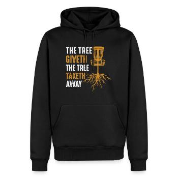 The Tree giveth the tree taketh away - Männer Premium Bio Hoodie - Schwarz - Vorne - Nico (187cm)