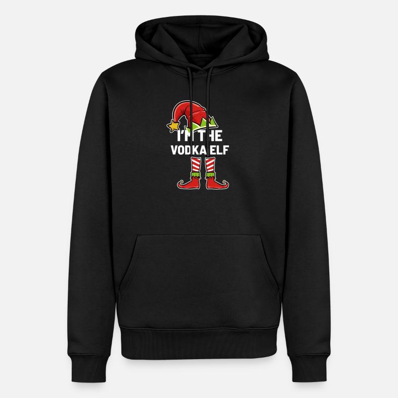 Noël Vodka Elf - Sweat à capuche Premium bio Homme - noir
