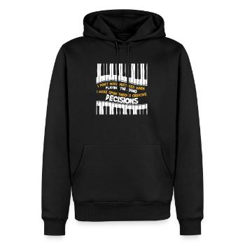 Klavierspieler Pianist - Männer Premium Bio Hoodie - Schwarz - Vorne - Nico (187cm)