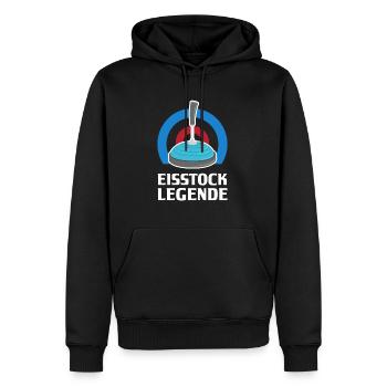 Eisstockschießen Eisstock Legende Stockschütze - Männer Premium Bio Hoodie - Schwarz - Vorne - Nico (187cm)