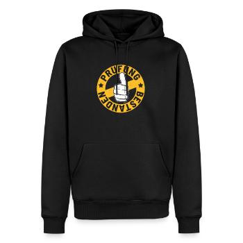 Examen réussi - Sweat à capuche Premium bio Homme - noir - Devant - Nico (187cm)