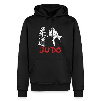 Judo-Kampfkunst - Männer Premium Bio Hoodie - Schwarz - Vorne - Nico (187cm)
