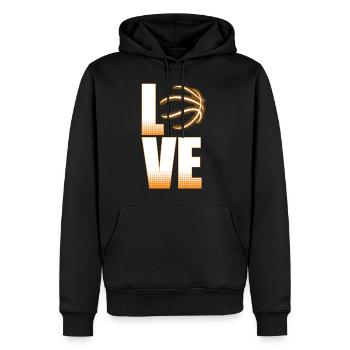 Basketball Liebe - Männer Premium Bio Hoodie - Schwarz - Vorne - Nico (187cm)