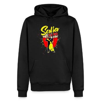 salsa - Sweat à capuche Premium bio Homme - noir - Devant - Nico (187cm)