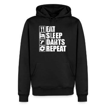 Darts darts darts dart player gift - Men’s Premium Organic Hoodie - black - Front - Nico (187cm)